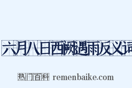 六月八日西阙遇雨反义词是什么意思的图片